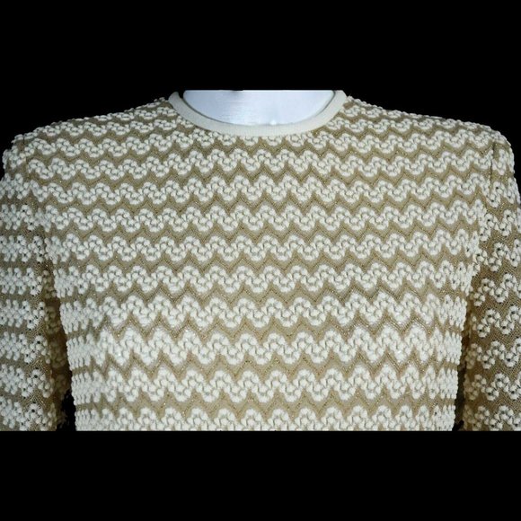 R&K KNITS Vintage Maxi Dress Small 4-6 Romantic Retro Mod Princess 1960's Gown - Picture 10 of 12